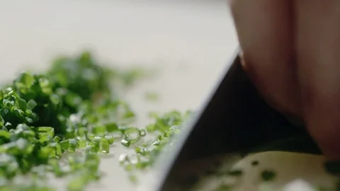 Herbs Being Chopped/Diced 2 Stock Footage 82534977