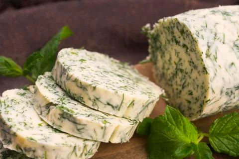 Herbs butter Stock Photos