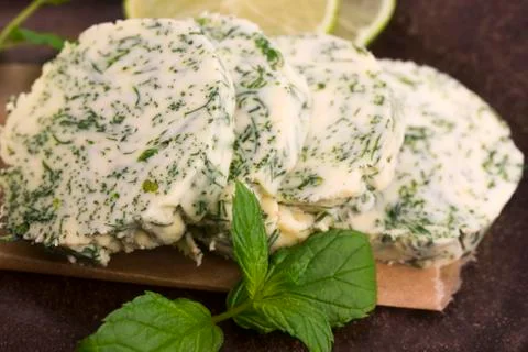 Herbs butter Stock Photos