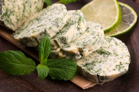 Herbs butter Stock Photos