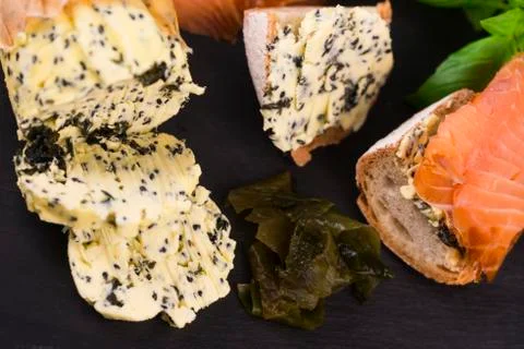 Herbs butter Stock Photos