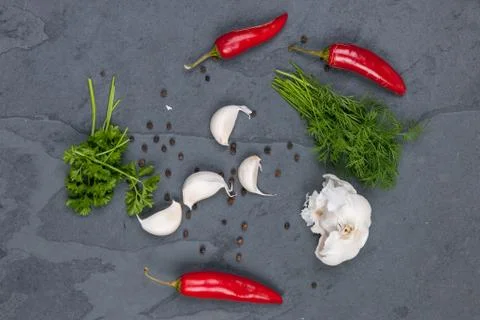 Herbs in kitchen Stock Photos