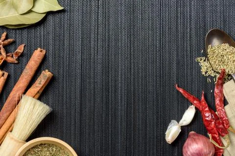 Herbs in kitchen Foto stock