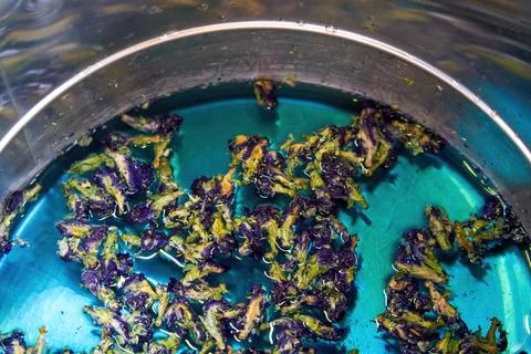 Herbs needed to make five-color glutinous rice, Chinese Tomb-sweeping Day food Fotos de archivo