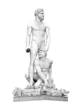 Hercules and cacus isolated Stock Photos