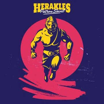 Hercules Mascot Logo Stock Illustration