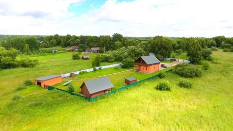 The herd of cows grazing on the river bank. Aerial view. 库存影片 103963366