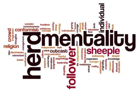 Herd mentality word cloud Stock Illustration