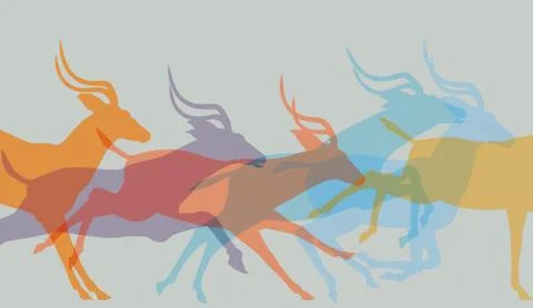 Herd running Stock Illustration