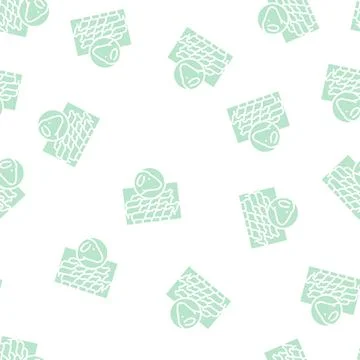 Herd sheep glyph seamless pattern イラスト素材