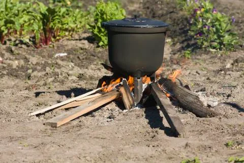 Herdsmen pot Stock Photos