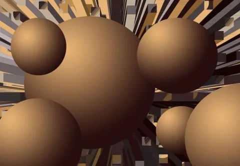 Here is an abstract background image. This is an illustration with orbs and p Stock Illustration