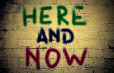 Here and now concept Stock Illustration