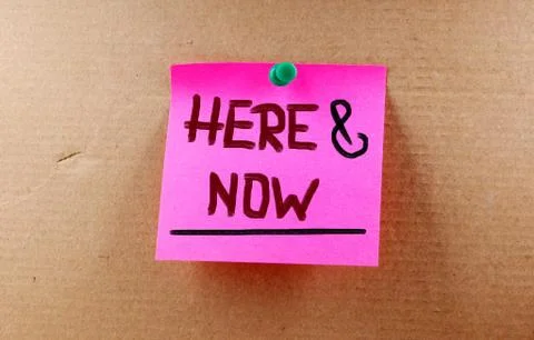 Here and now concept 스톡 일러스트