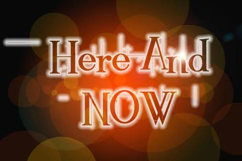 Here and now concept Stock Illustration