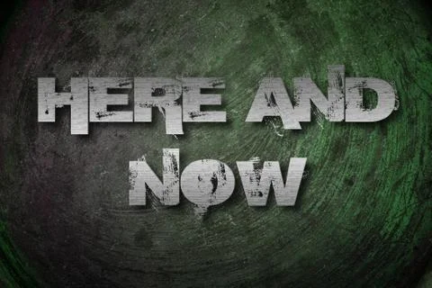 Here and now concept Stock Illustration