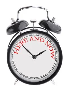 Here and now Stock Photos