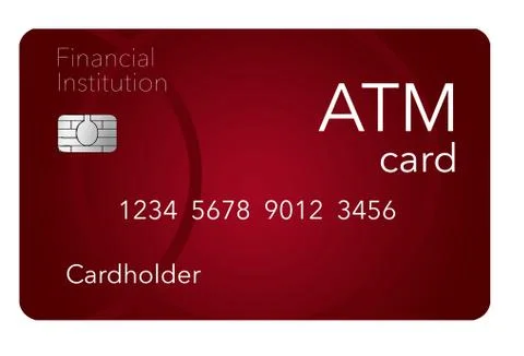 Here is an ATM card which is shown with a debit card which is often thought t Stock Illustration