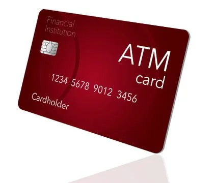 Here is an ATM card which is shown with a debit card which is often thought t Stock Illustration