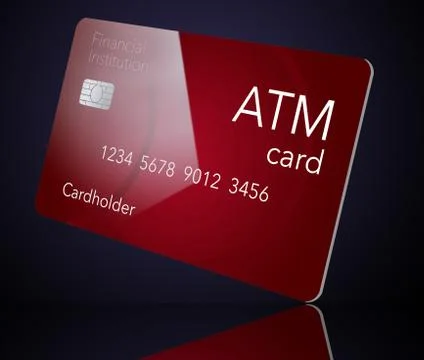 Here is an ATM card which is shown with a debit card which is often thought t Stock Illustration