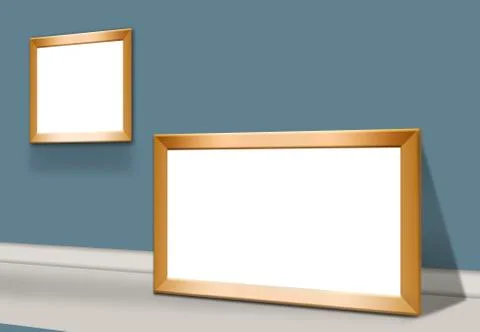Here is a blank framed area that can be used to add text or art in a layout. Stock Illustration