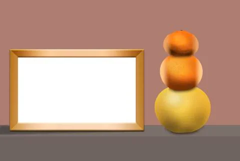 Here is a blank framed area that can be used to add text or art in a layout. Illustrazione stock