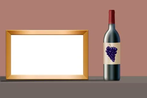 Here is a blank framed area that can be used to add text or art in a layout. Stock Illustration