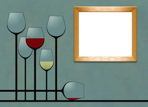 Here is a blank framed area that can be used to add text or art in a layout. Stock Illustration