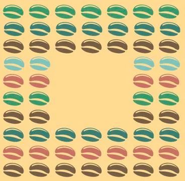 Here is a coffee themed background frame. Stock Illustration
