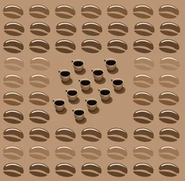 Here is a coffee themed background frame. Stock Illustration