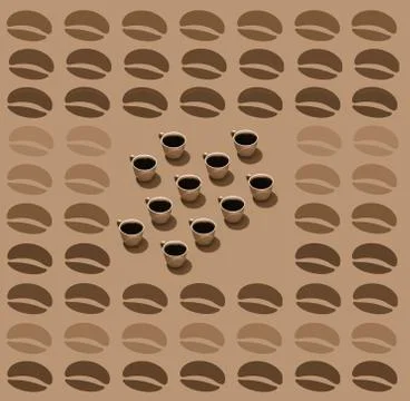 Here is a coffee themed background frame. Stock Illustration