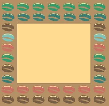 Here is a coffee themed background frame. Stock Illustration
