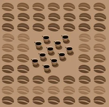 Here is a coffee themed background frame. Stock Illustration