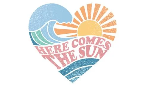 Here comes the sun. Illustrazione stock