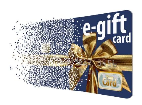 Here is an e-gift card, also known as a virtual or electronic gift card. It i Stock Illustration