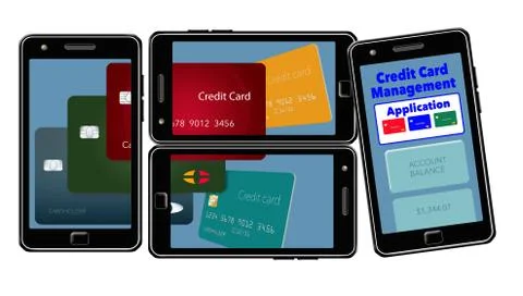 Here is an image about cell phone apps that help you manage and keep track of Illustrazione stock