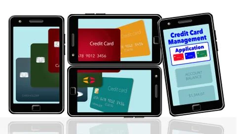 Here is an image about cell phone apps that help you manage and keep track of Stock Illustration