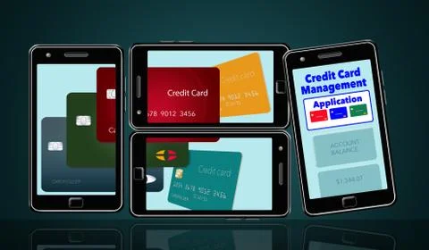 Here is an image about cell phone apps that help you manage and keep track of Stock Illustration