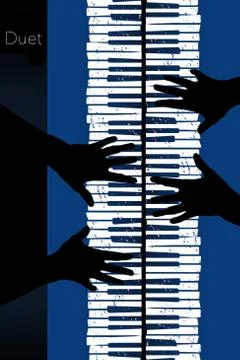 Here is an image about piano duets. Stock Illustration
