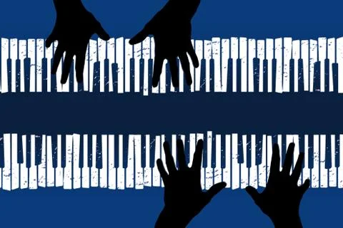 Here is an image about piano duets. Stock Illustration