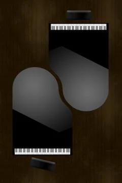 Here is an image about piano duets. Stock Illustration