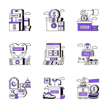 Here is a modern glyph illustrations set of travel and tourism, ready to use Illustrazione stock