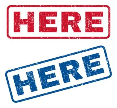 Here Rubber Stamps 스톡 일러스트