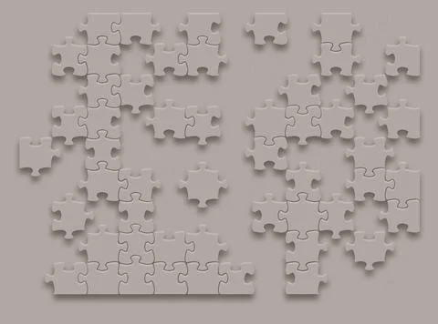 Here is a subtle ivory colored jigsaw puzzle background image that is a 3-d i Stock Illustration