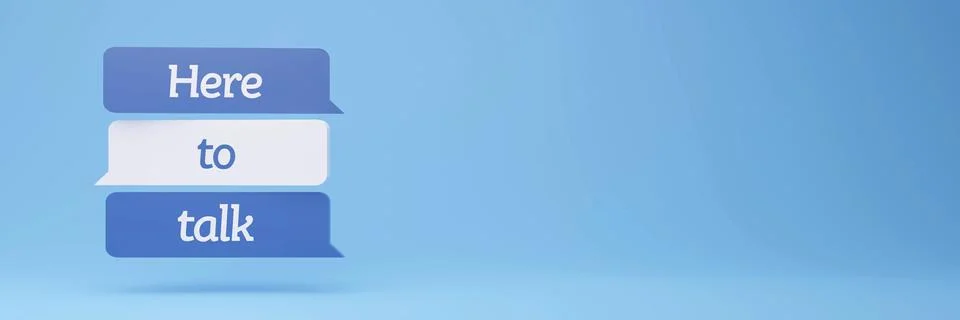 Here to talk Stock-Illustration