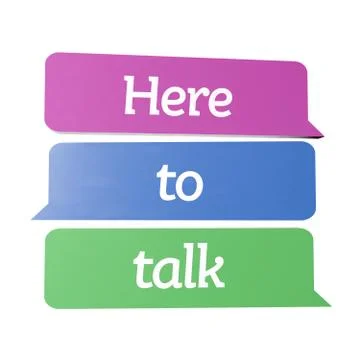 Here to talk Stock Illustration