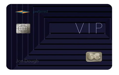 Here is a VIP or preferred customer credit card. Stock Illustration