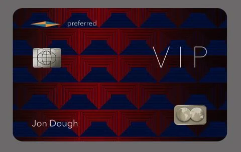 Here is a VIP or preferred customer credit card. Illustrazione stock