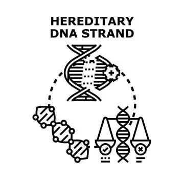 Hereditary dna strand developing genetic engineering concepts Illustrazione stock