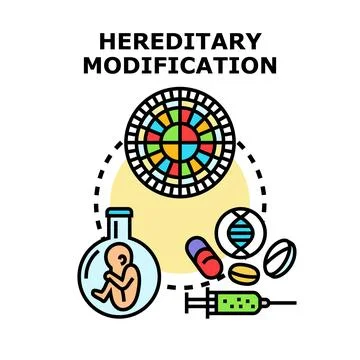 Hereditary modification concept for genetic science 스톡 일러스트